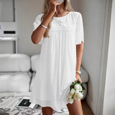 Damen luftiges Sommerkleid mit dekorativen Details und hochwertigem Material Fudus