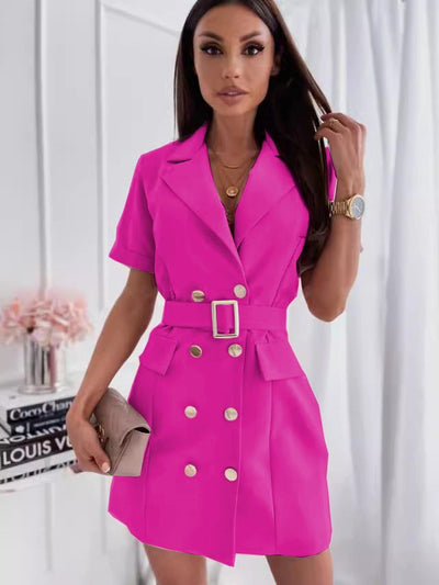 Damen Jumpsuit mit tailliertem Schnitt und elegantem Revers Fudus