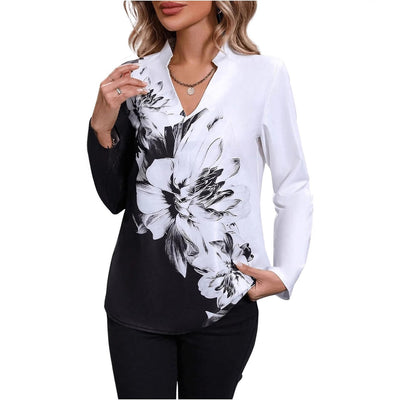Damen Bluse mit elegantem floralen Design Fudus