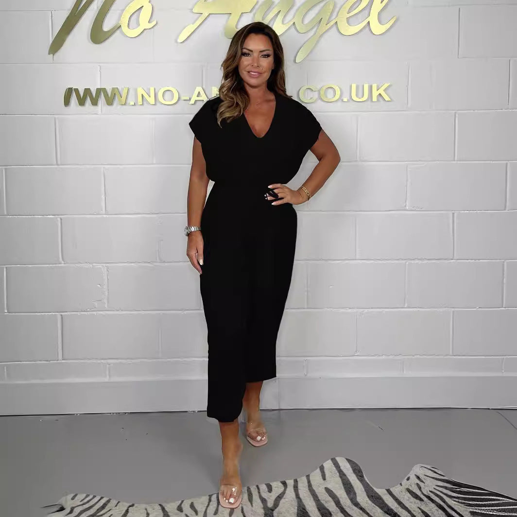 Damen Elegantes Jumpsuit mit Rüschendetails und tailliertem Schnitt Fudus