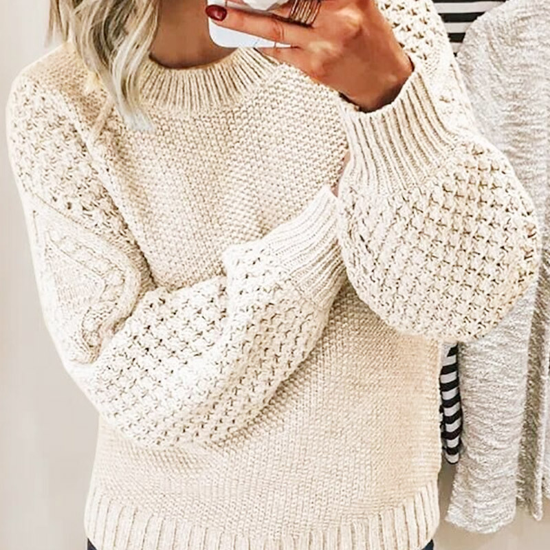 Kuscheliger Strickpullover für Damen | Langärmlig