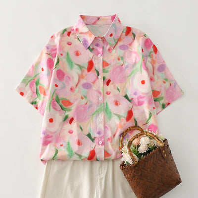 Damen Bluse mit floralem Print Fudus