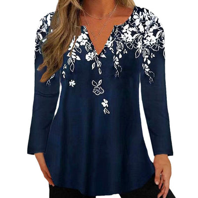 Damen Bluse mit floraler Stickerei Fudus