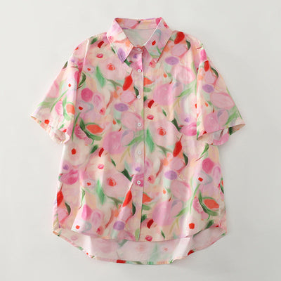 Damen Bluse mit floralem Print Fudus