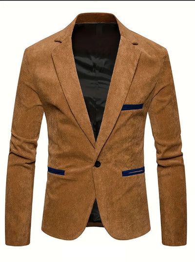 Herren modischer Wildlederblazer mit strukturierter Oberfläche Aliams