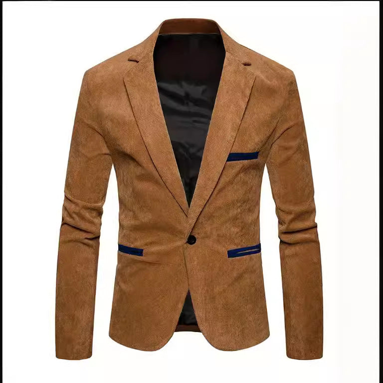 Herren modischer Wildlederblazer mit strukturierter Oberfläche Aliams