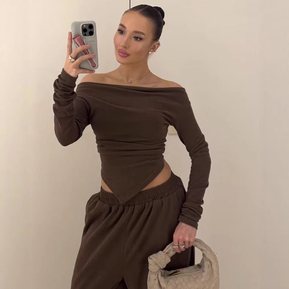 Damen Off-Shoulder Oberteil mit innovativem Schnitt Fudus