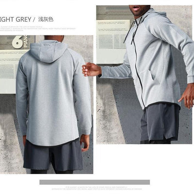 Herren Sportjacke mit Kapuze und praktischen Taschen Aliams