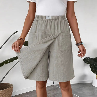 Damen Bequeme und stylische Shorts mit elastischem Bund Fudus