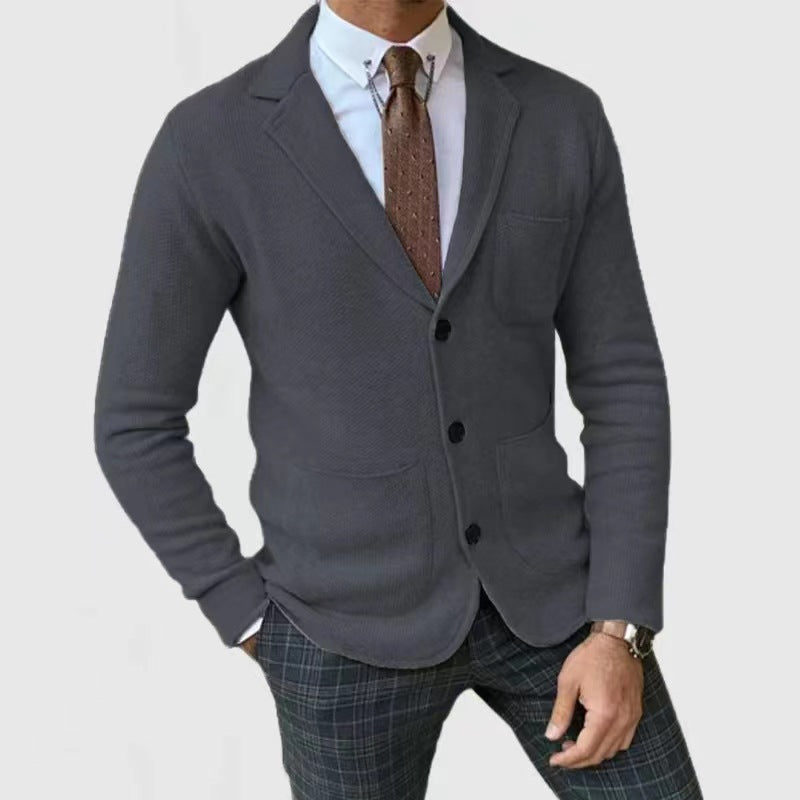 Herren Strickblazer mit modernem Schnitt und praktischen Taschen Aliams