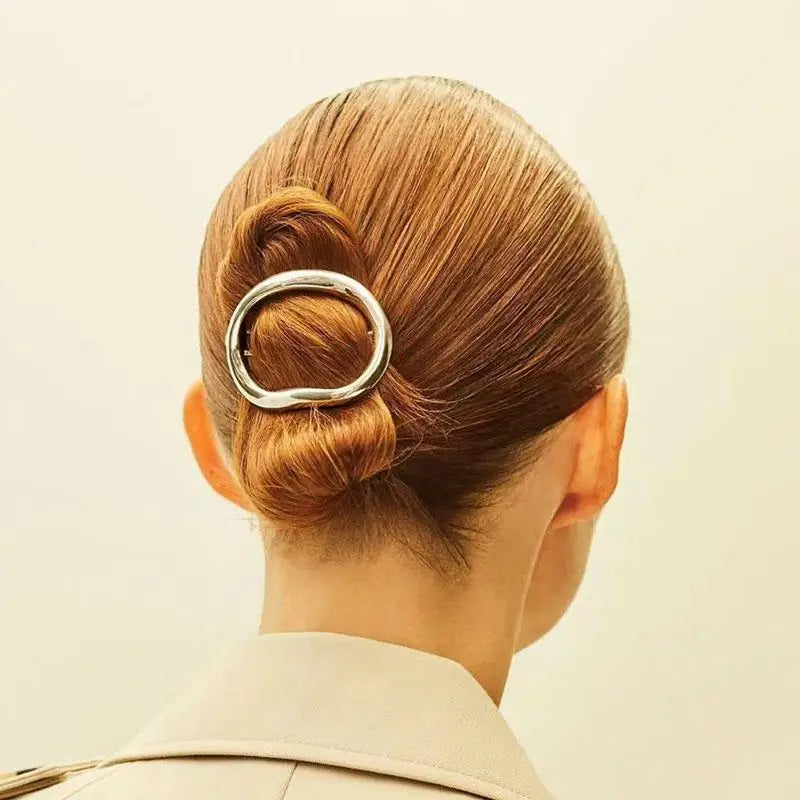 Vintage Damen Haarspange Brosche Gold Silber