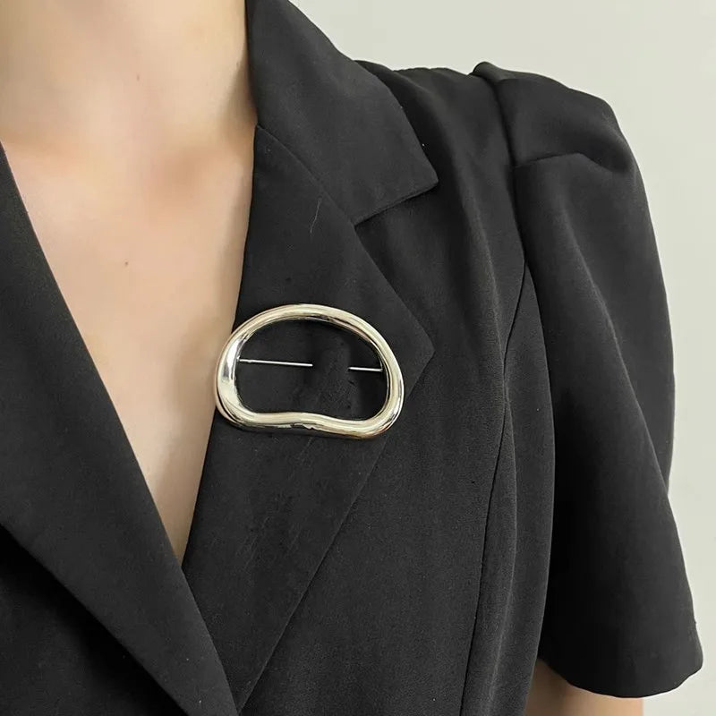 Vintage Damen Haarspange Brosche Gold Silber