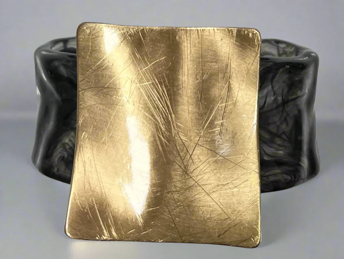 Geometrischer Damen Armreif Chunky Design Harz Gold Silber