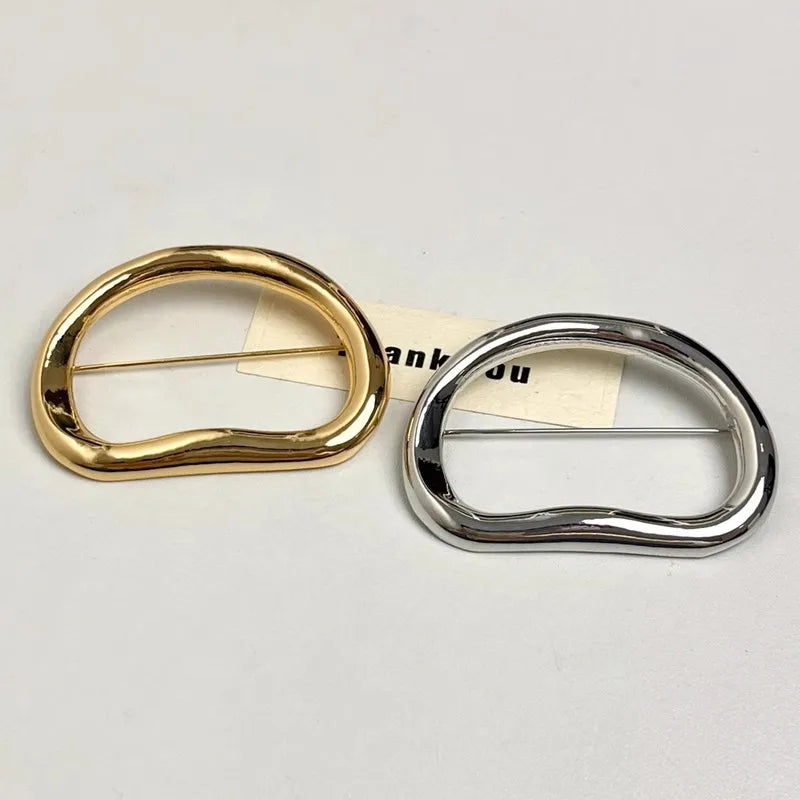 Vintage Damen Haarspange Brosche Gold Silber