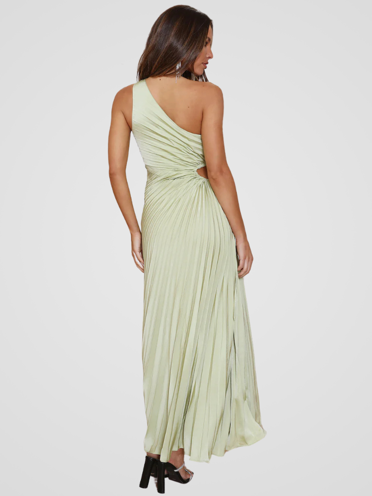 AURORA ONE SHOULDER PLISSEEKLEID
