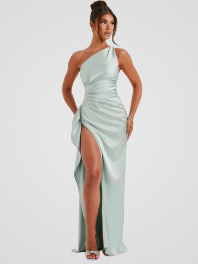 SOLEIL SATIN MAXIKLEID