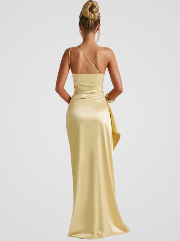 SOLEIL SATIN MAXIKLEID