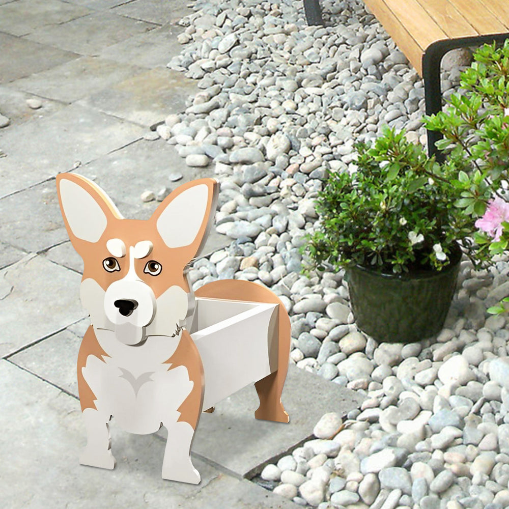 Corgi-Themed Flower Pot