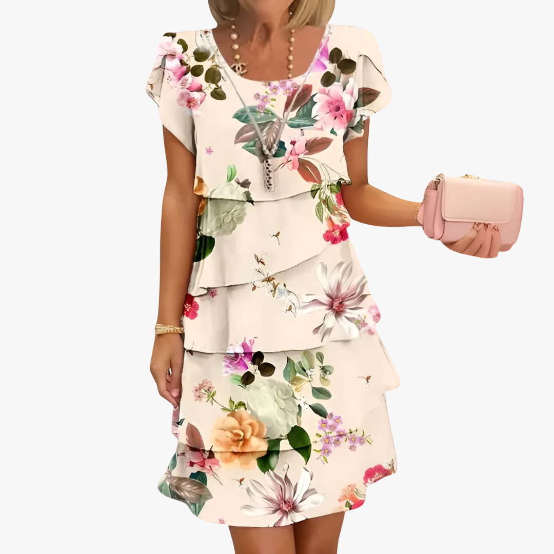 Elegantes Damen Maxikleid mit Blumenmuster