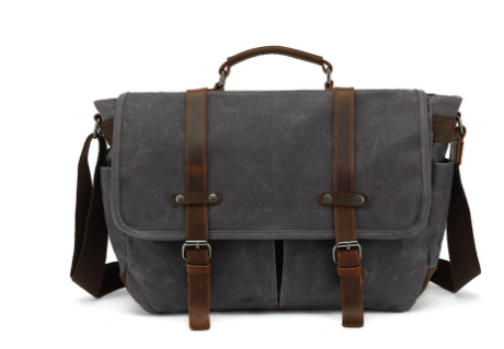 Nuremberg™ Vintage Kameratasche – Robuste Umhängetasche aus gewachstem Canvas und Leder, Unisex