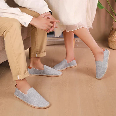 Arden™ Unisex Espadrille Beige – Bequeme Leinenslipper mit Handgenähter Juteschnur