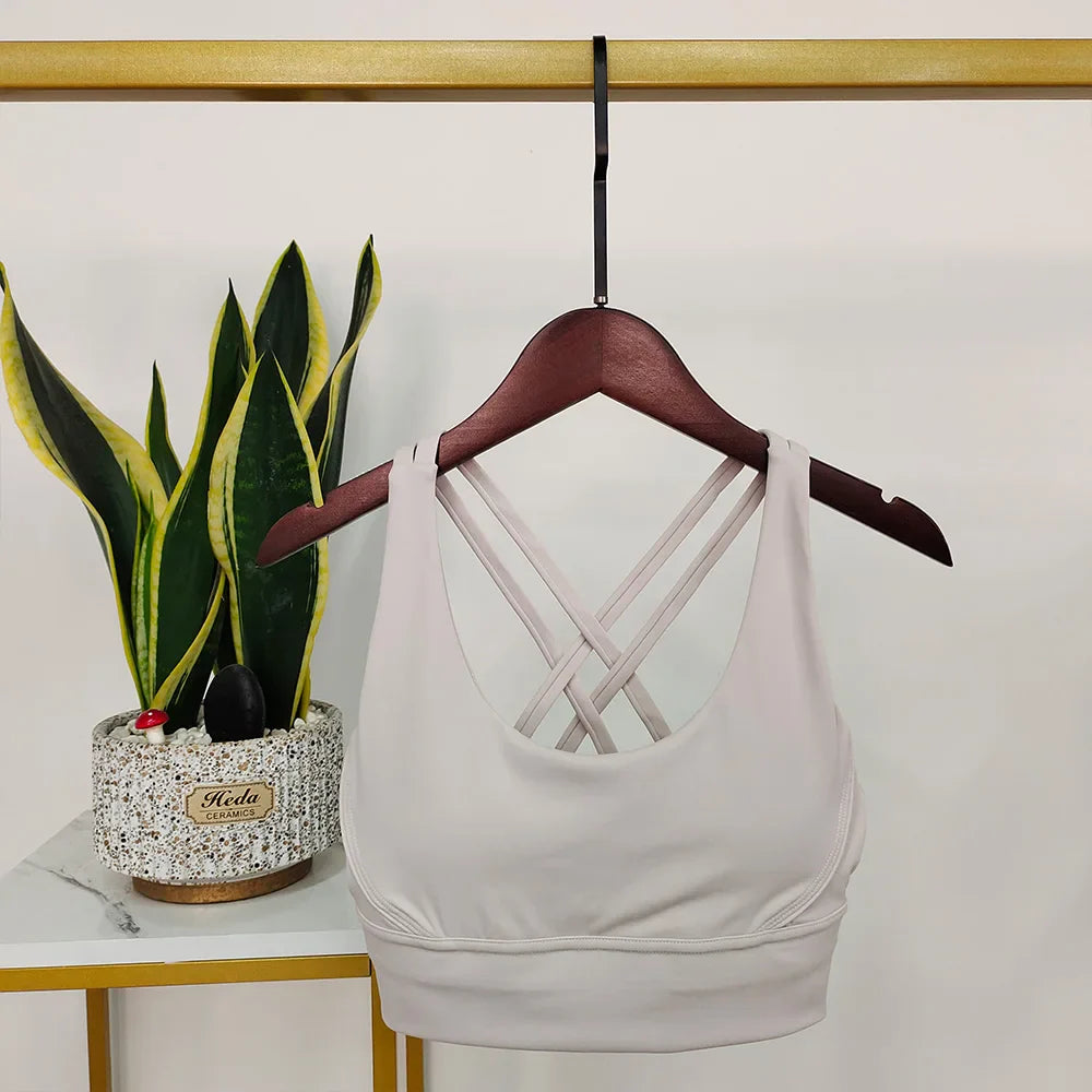 Damen Sport-BH Push-Up Mit Offenem Rücken