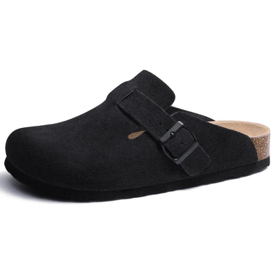 Clark Suede Komfort Clog - Karamellfarbenes Wildleder mit Ergonomischem Kork-Fußbett