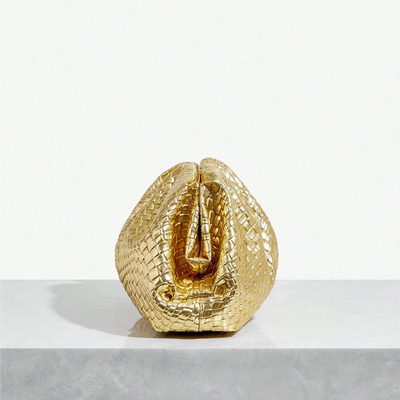 Damen Hochwertige Geprägte Woven Handtasche Mit Leichtem Clip Für Partys, Hochzeiten Und Veranstaltungen