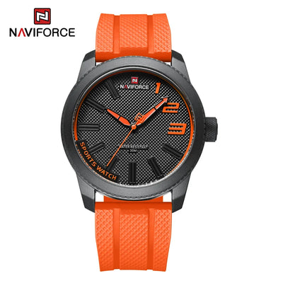 NAVIFORCE NF9202T Luxus Herren Quarz Uhr mit Silikonarmband, 30m Wasserfest, Militärstil, 2022