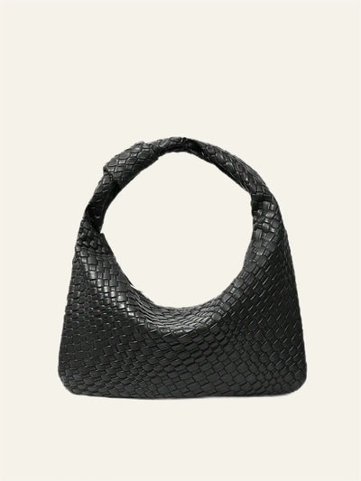 Hochwertige Silberne Damenhandtasche mit Knotendekoration - Perfekt für Einkaufen, Dates und Hochzeiten