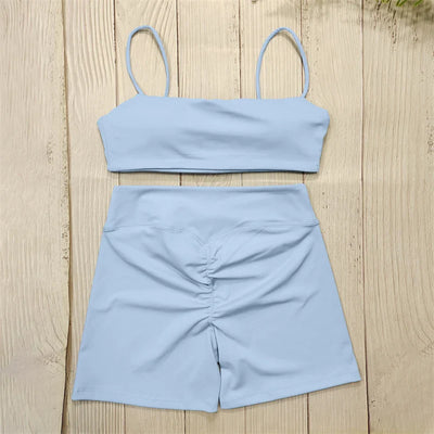 Kurze Fitness Kombination, Elegante Trainingsbekleidung