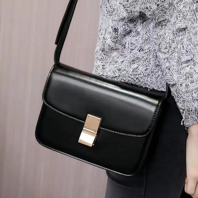 Modische Quadratische Crossbody Tasche Mit Schlossverschluss Für Damen – Vielseitig Und Geräumig