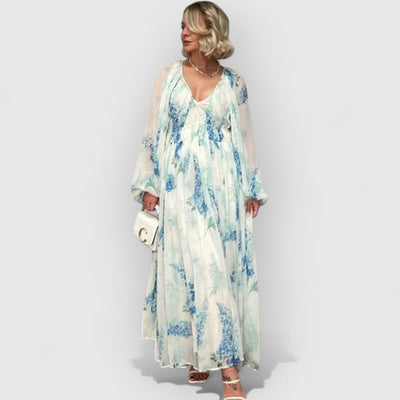 Vivia | Premium-Samtkleid in Hellblau