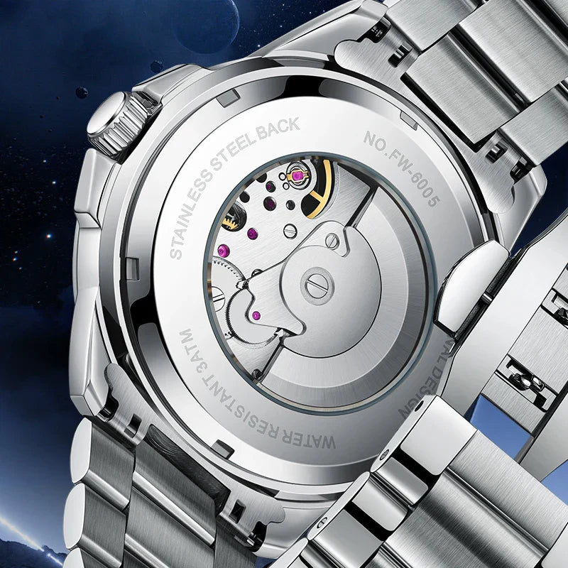 Mark Fairwhale Herrenuhr Automatik Mechanical Tourbillon Wasserdicht 2025 | Modische Business Armbanduhr