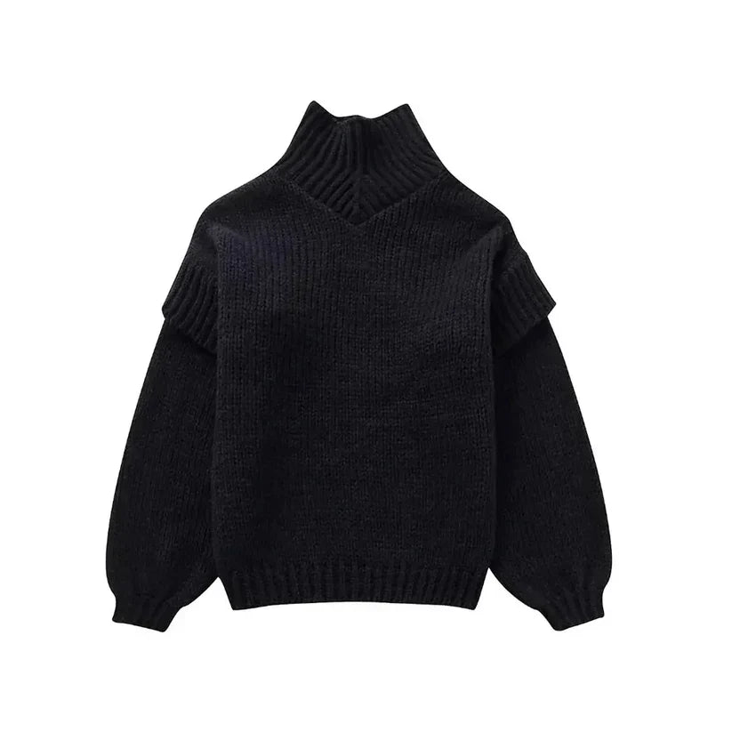 Mariella | Übergroßer gestrickter Damen-Rollkragenpullover