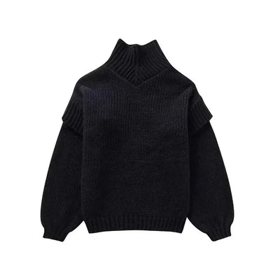 Mariella | Übergroßer gestrickter Damen-Rollkragenpullover