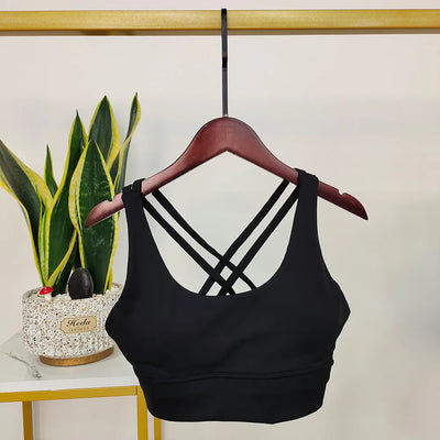 Damen Sport-BH Push-Up Mit Offenem Rücken