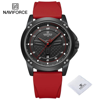 NAVIFORCE NF8031 Herren Sportuhr Silikonband, Wasserdicht, Stoßfest, Quarz mit Datum