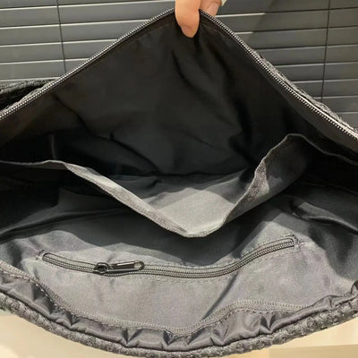 Damen Oversized Sport-Brusttasche Mesh, Große Kapazität Umhängetasche für Aktive