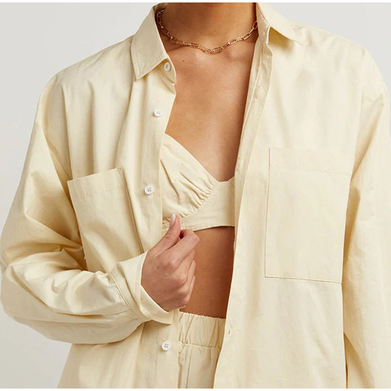 Elegantes dreiteiliges Damen-Ensemble aus Leinen – Sophia