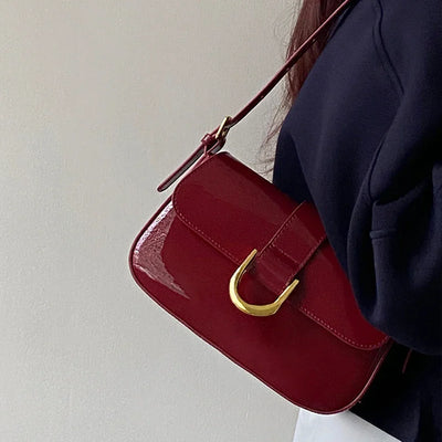 MIA |  Retro Lackleder Umhängetasche