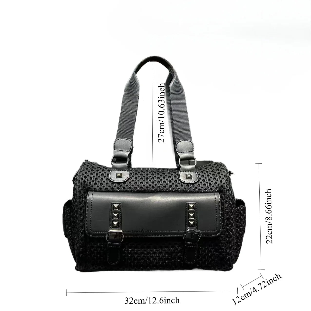 Damen Y2K Street Retro Punk Handtasche – Große Kapazität, Stilvolles Splicing Design