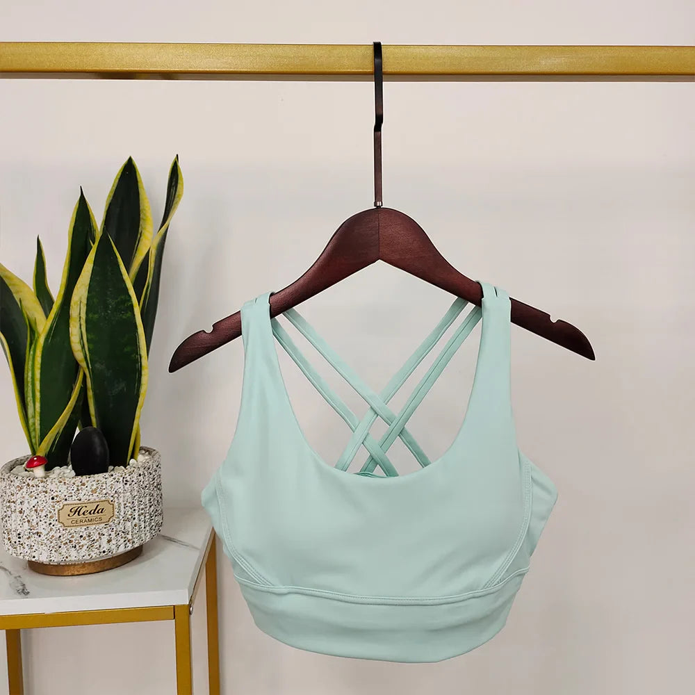 Damen Sport-BH Push-Up Mit Offenem Rücken