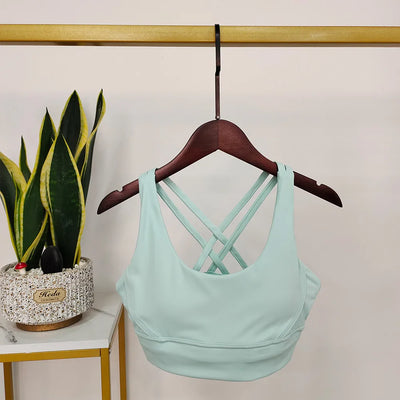 Damen Sport-BH Push-Up Mit Offenem Rücken