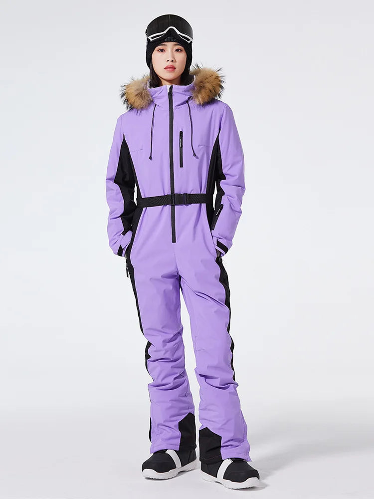 Einteiliger Skianzug für Damen | Wintersportbekleidung