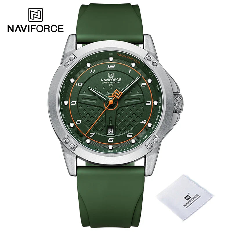 NAVIFORCE NF8031 Herren Sportuhr Silikonband, Wasserdicht, Stoßfest, Quarz mit Datum