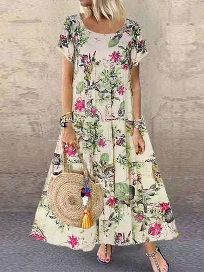 Boho-inspiriertes Blumen-Maxikleid für Damen – Sophie