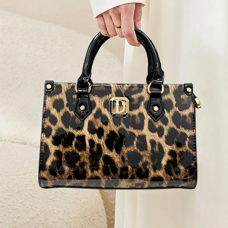 Damen Leopard Print Tragetasche Mit Großem Fassungsvermögen – Modische Schultertasche