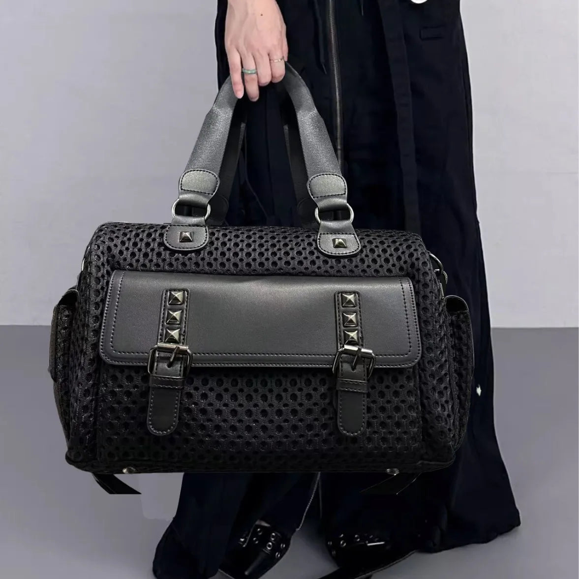 Damen Y2K Street Retro Punk Handtasche – Große Kapazität, Stilvolles Splicing Design