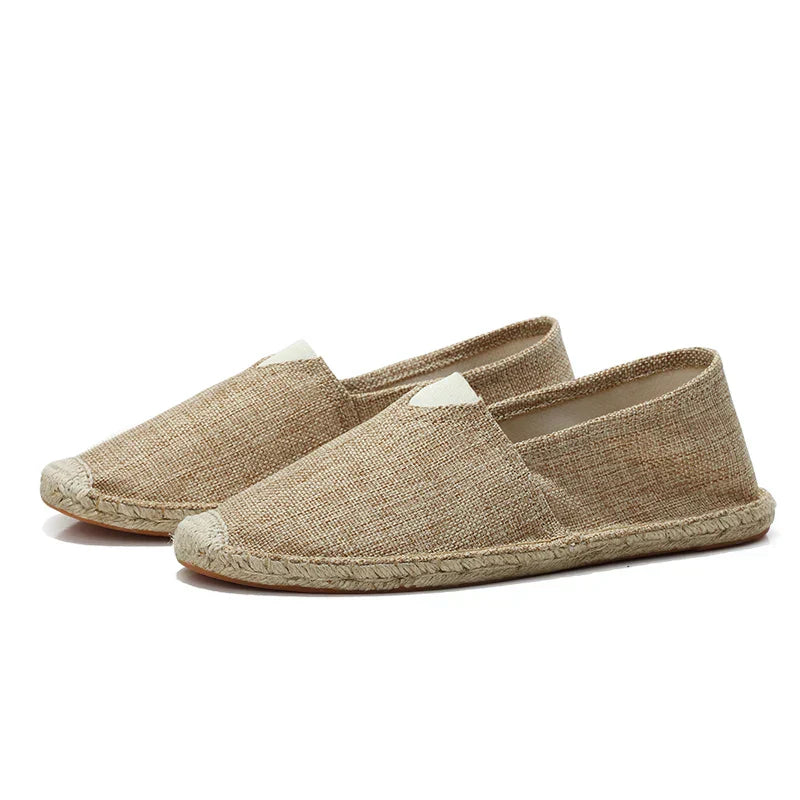 Marino™ Leinen-Espadrilles – Atmungsaktive Slipper Mit Elastischen V-Einsätzen und Gepolsterter Innensohle